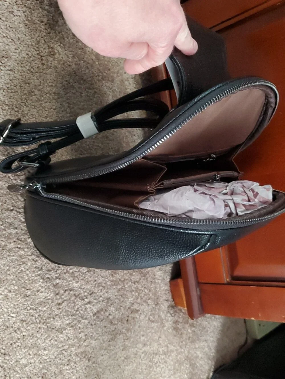BRAND NEW!! LOTUS - Black Women’s Backpack Purse with Tassel Accent